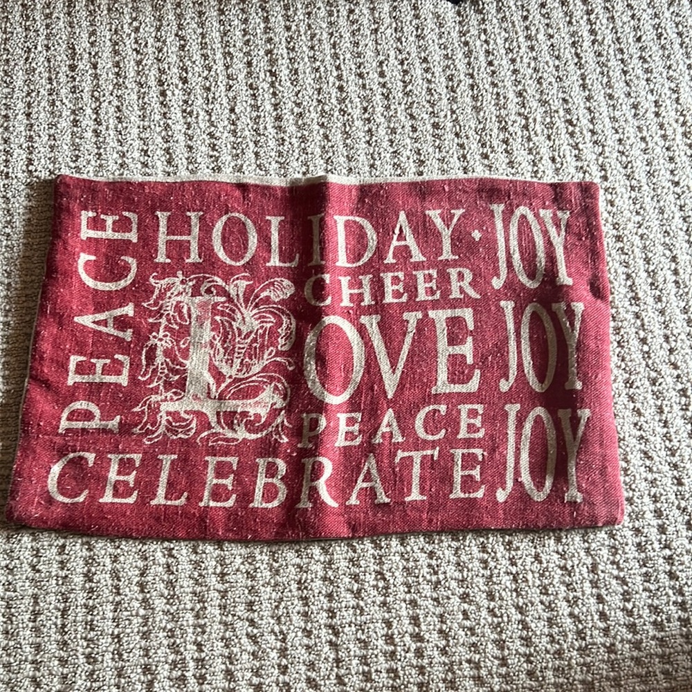 Pottery Barn holiday pillow cover, 16x26